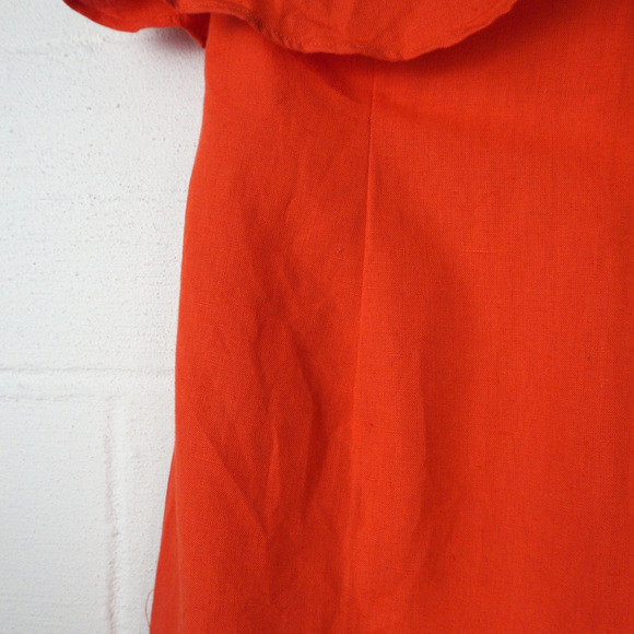 NWT Anthro Forever That Girl Red Strapless Linen Blend‎ Dress Sz S Party Dress - Picture 6 of 9